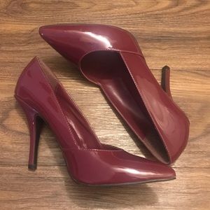 Cato Maroon Pointed-Toe Pumps